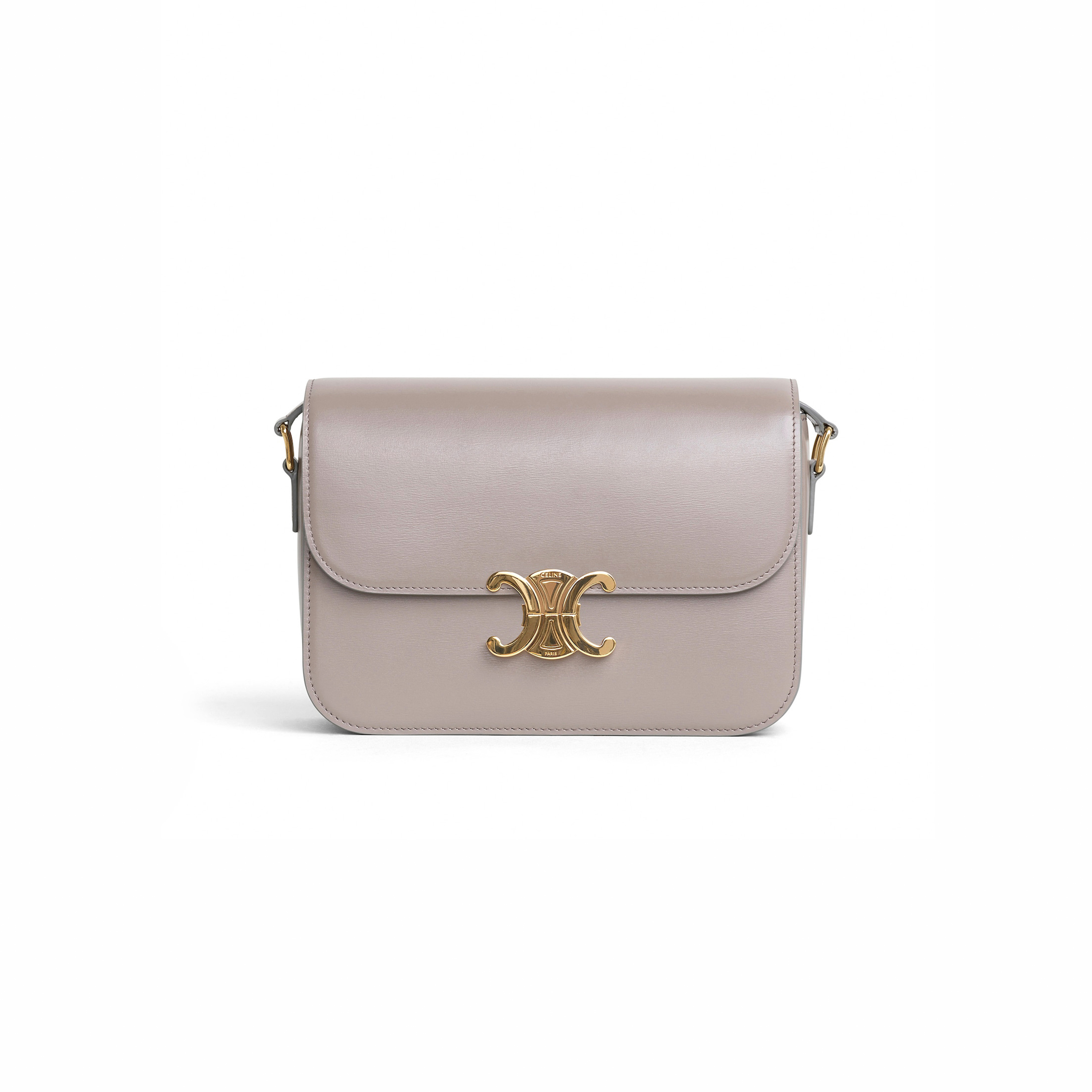 CELINE MEDIUM TEEN TRIOMPHE BAG IN SHINY CALFSKIN 187363BF4.10BL (22.5*16.5*7.5cm)